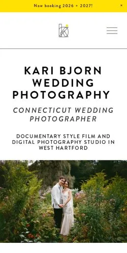 Podgląd witryny Karibjorn Wedding Photography, medium z kraju Stany Zjednoczone do artykułów sponsorowanych