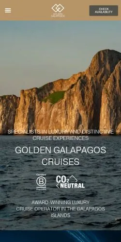 Anteprima del sito Golden Galapagos Cruises, media di Stati Uniti per articoli sponsorizzati