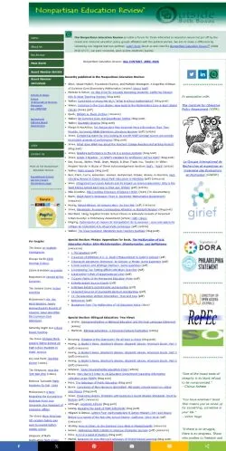 Anteprima del sito Nonpartisan Education Review, media di Stati Uniti per articoli sponsorizzati
