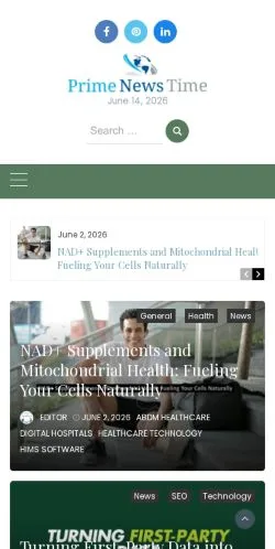 スポンサード記事向けのアメリカ合衆国メディア、Prime News Time!のサイトプレビュー