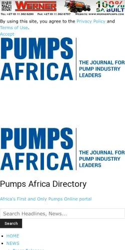 Anteprima del sito Pumps Africa, media di Stati Uniti per articoli sponsorizzati