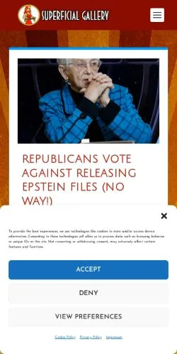 Preview of the Superficial Gallery website, a media outlet in United States for sponsored articles