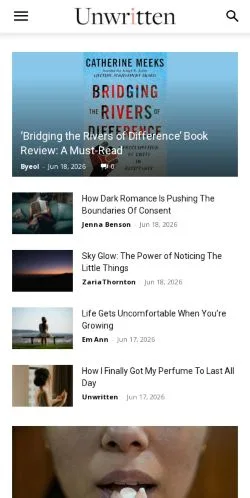 Forhåndsvisning av nettstedet Unwritten, medium fra USA for sponsede artikler
