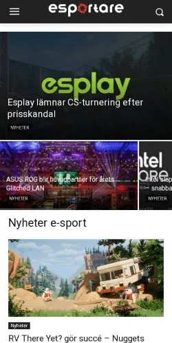 Anteprima del sito Esportare, media di Svezia per articoli sponsorizzati