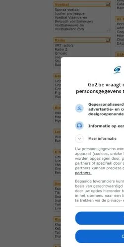 Preview of the Go2 website, a media outlet in Belgium for sponsored articles