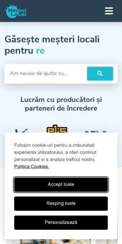 Anteprima del sito Mesteri Locali, media di Romania per articoli sponsorizzati