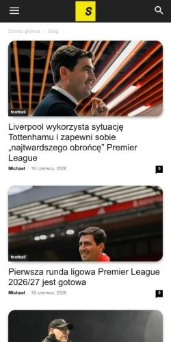 Anteprima del sito Sporten, media di Polonia per articoli sponsorizzati