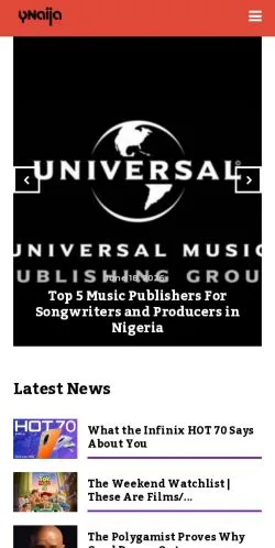 Preview of the YNaija website, a media outlet in United Kingdom for sponsored articles