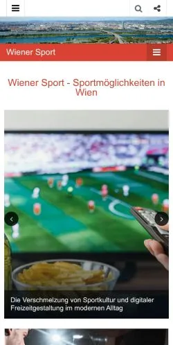 Anteprima del sito Wiener Sport, media di Austria per articoli sponsorizzati