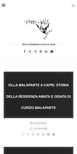 Anteprima del sito I Viaggi Di Vale, media di Italia per articoli sponsorizzati
