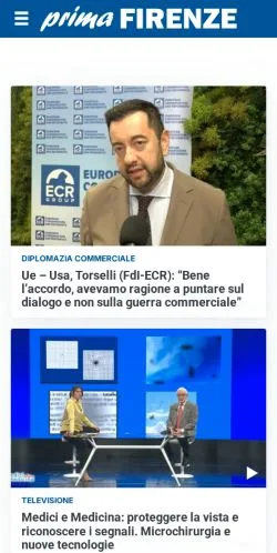 Anteprima del sito Prima Firenze, media di Italia per articoli sponsorizzati