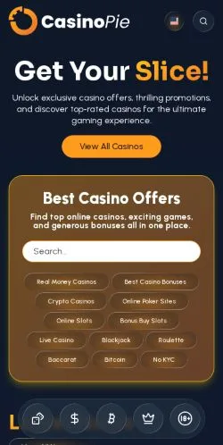 Anteprima del sito CasinoPie, media di Stati Uniti per articoli sponsorizzati