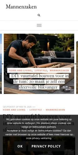 Anteprima del sito Mannen Zaken, media di Belgio per articoli sponsorizzati