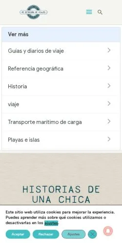 Podgląd witryny Mi Bitácora de Viajes, medium z kraju Argentyna do artykułów sponsorowanych