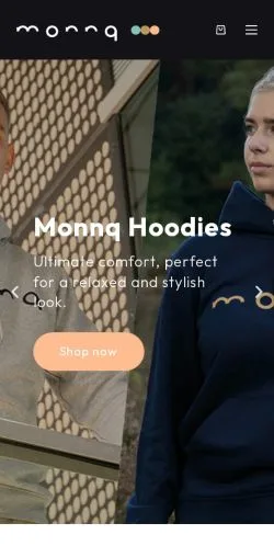 Voorbeeld van de site Monnq, medium uit Verenigde Staten voor gesponsorde artikelen