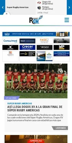 Anteprima del sito Rugby Champagne, media di Spagna per articoli sponsorizzati