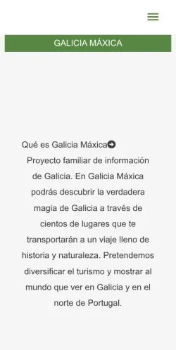 Anteprima del sito Galicia Máxica, media di Spagna per articoli sponsorizzati