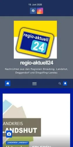 스폰서 기사용 독일 매체 Regio Aktuell 사이트 미리보기