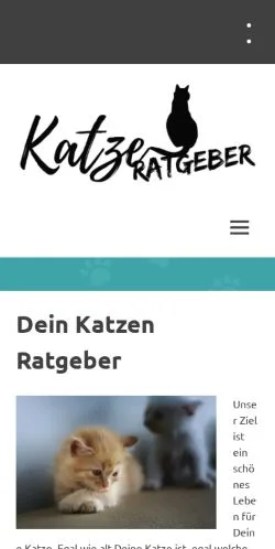 Anteprima del sito Katzen Ratgeber, media di Germania per articoli sponsorizzati