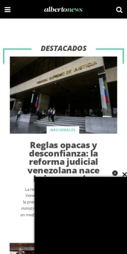 Anteprima del sito AlbertoNews, media di Spagna per articoli sponsorizzati
