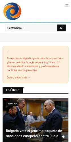 Anteprima del sito Entorno Inteligente, media di Spagna per articoli sponsorizzati