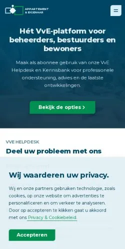 Podgląd witryny Appartement & Eigenaar, medium z kraju Holandia do artykułów sponsorowanych