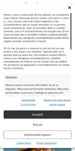 スポンサード記事向けのルーマニアメディア、Bebeluのサイトプレビュー