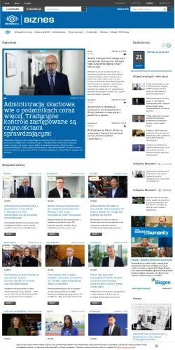 Vista previa del sitio Newseria Biznes, medio de Polonia para artículos patrocinados