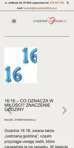 Aperçu du site CreatedWithLove, média de Pologne pour articles sponsorisés