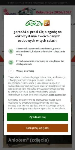Preview of the Gorce24 website, a media outlet in Poland for sponsored articles