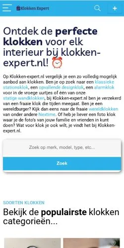 스폰서 기사용 네덜란드 매체 Klokken-Expert 사이트 미리보기