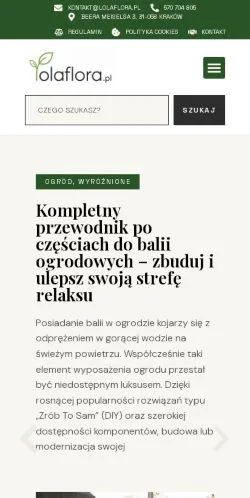 Podgląd witryny Lolaflora, medium z kraju Polska do artykułów sponsorowanych