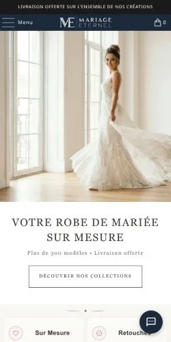 Preview of the Mariage Éternel website, a media outlet in France for sponsored articles
