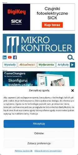 Anteprima del sito Mikrokontroler, media di Polonia per articoli sponsorizzati