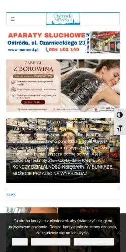 Podgląd witryny Ostróda News, medium z kraju Polska do artykułów sponsorowanych