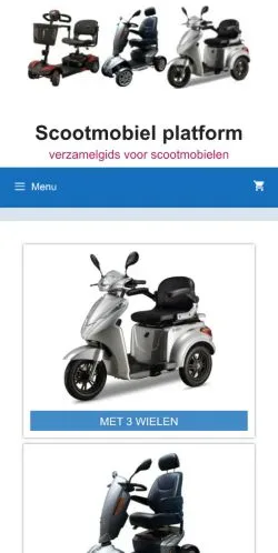 Anteprima del sito Scootmobielplatform, media di Paesi Bassi per articoli sponsorizzati