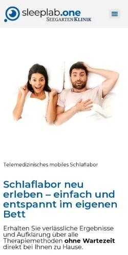 Podgląd witryny Mobiles Schlaflabor, medium z kraju Niemcy do artykułów sponsorowanych