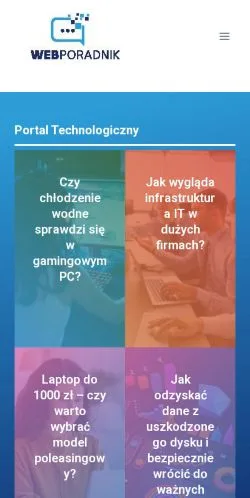 Anteprima del sito Webporadnik, media di Polonia per articoli sponsorizzati