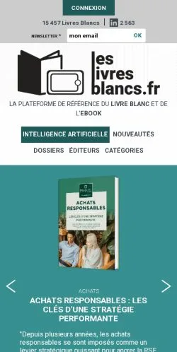 Anteprima del sito Les Livres Blancs, media di Francia per articoli sponsorizzati