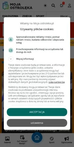 Podgląd witryny Moja Ostrołęka, medium z kraju Polska do artykułów sponsorowanych