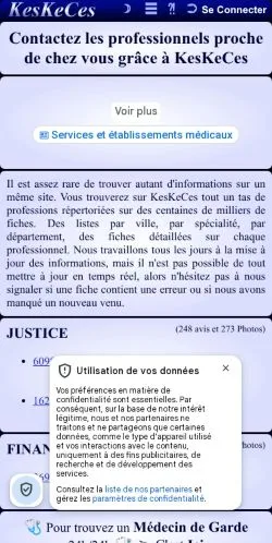 Anteprima del sito KesKeCes, media di Francia per articoli sponsorizzati