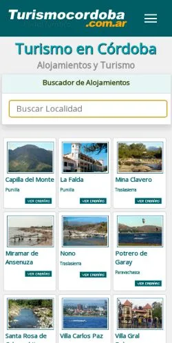 Podgląd witryny Turismo Cordoba, medium z kraju Argentyna do artykułów sponsorowanych