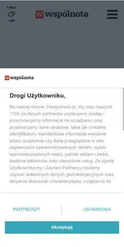 Anteprima del sito Wspólnota, media di Polonia per articoli sponsorizzati