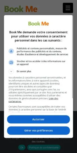 スポンサード記事向けのフランスメディア、Casting BookMeのサイトプレビュー