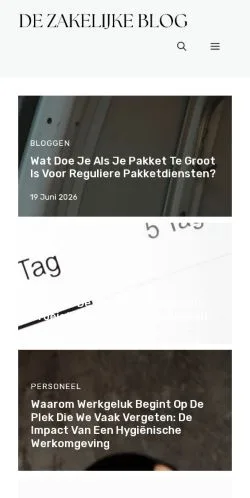 Podgląd witryny De Zakelijke Blog, medium z kraju Holandia do artykułów sponsorowanych