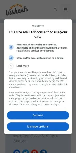 Anteprima del sito DigitalVishesh, media di India per articoli sponsorizzati