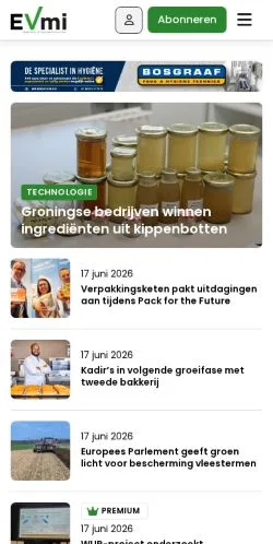 Aperçu du site Evmi, média de Pays-Bas pour articles sponsorisés