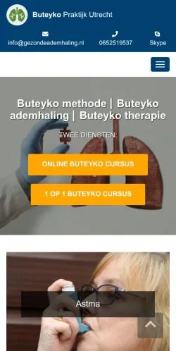 Aperçu du site Buteyko methode, média de Pays-Bas pour articles sponsorisés
