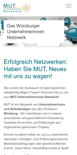 Anteprima del sito MUT Unternehmerinnen Netzwerk, media di Germania per articoli sponsorizzati