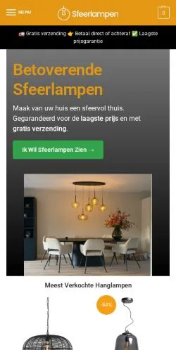 Anteprima del sito Sfeerlampen, media di Paesi Bassi per articoli sponsorizzati